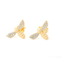 Dragon-fly gold earring