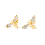 Dragon-fly gold earring