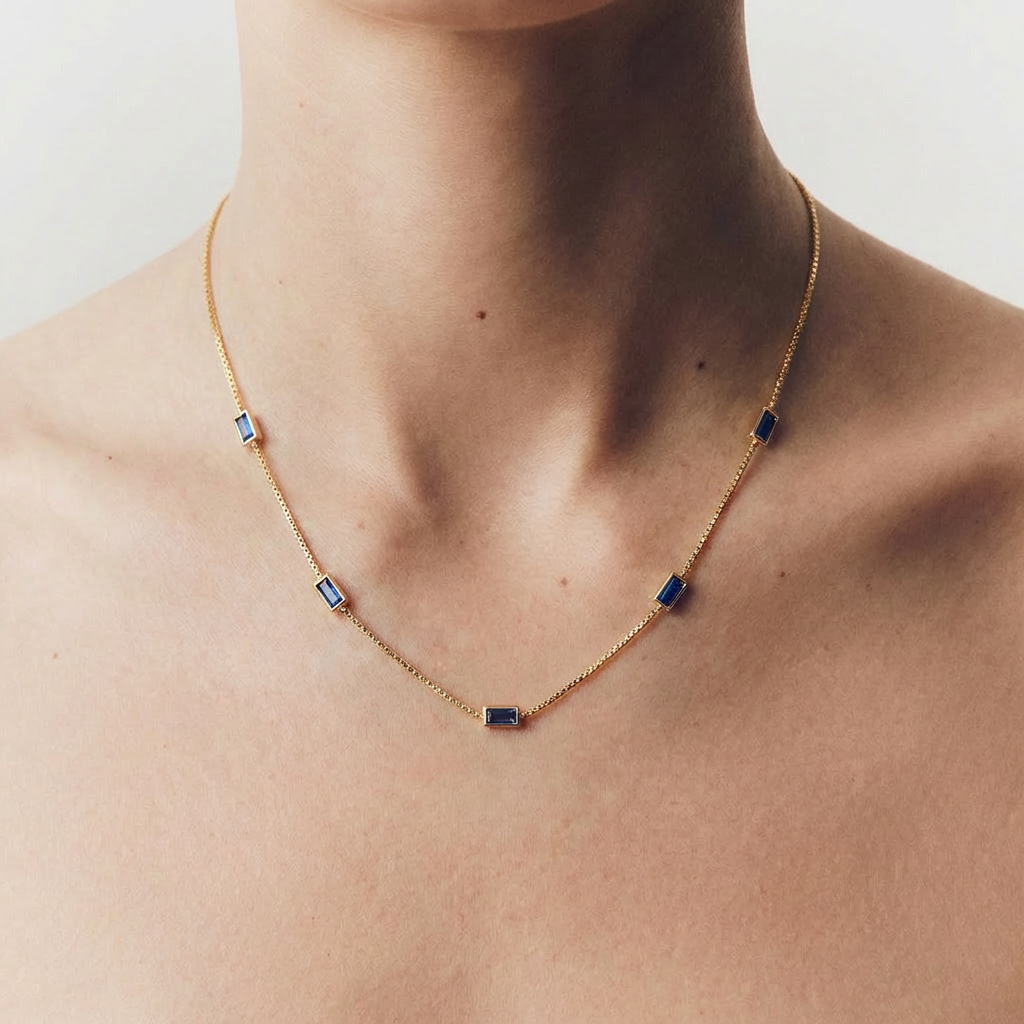 Multi blue necklace