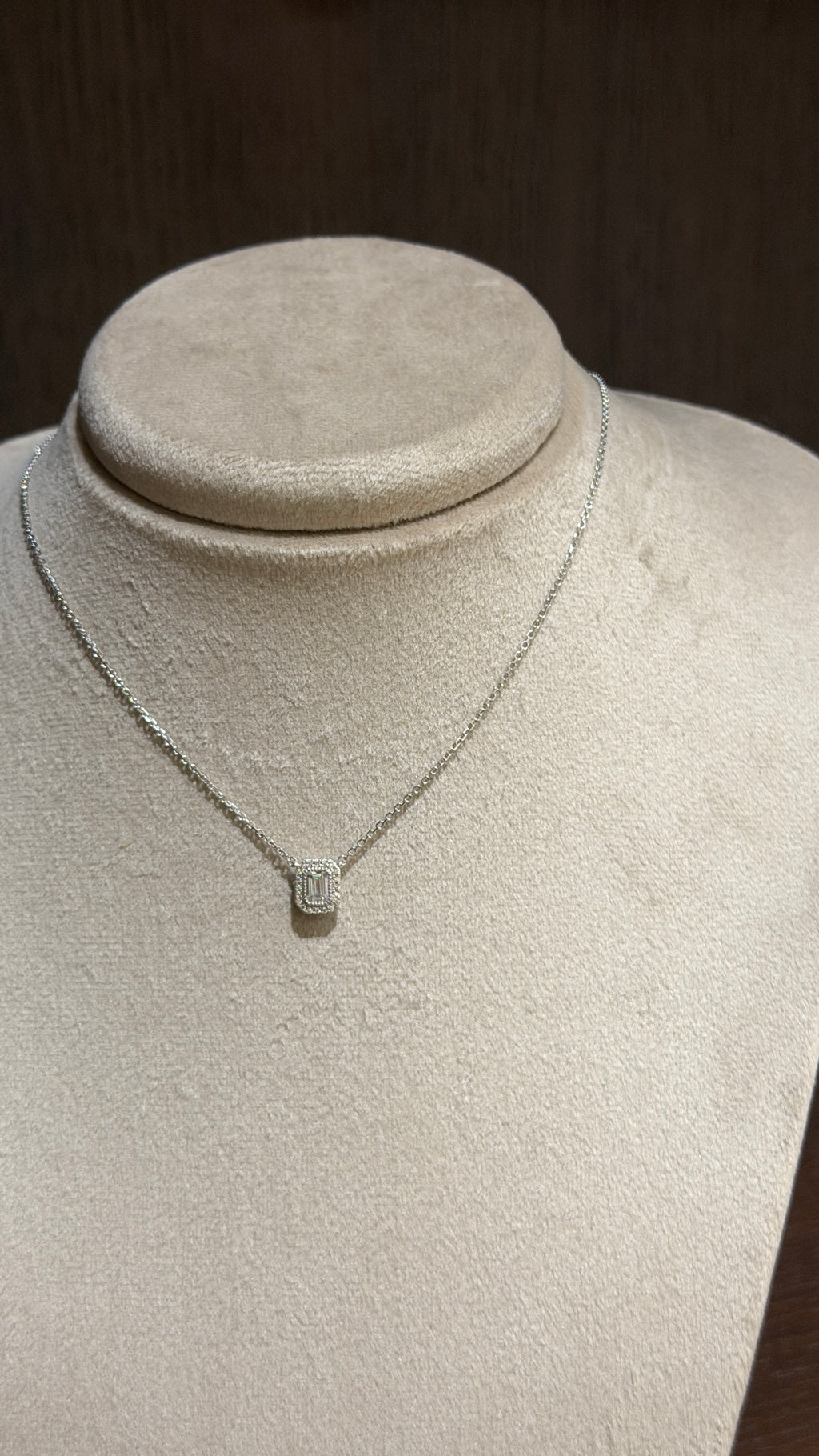 Square Zircon Necklace