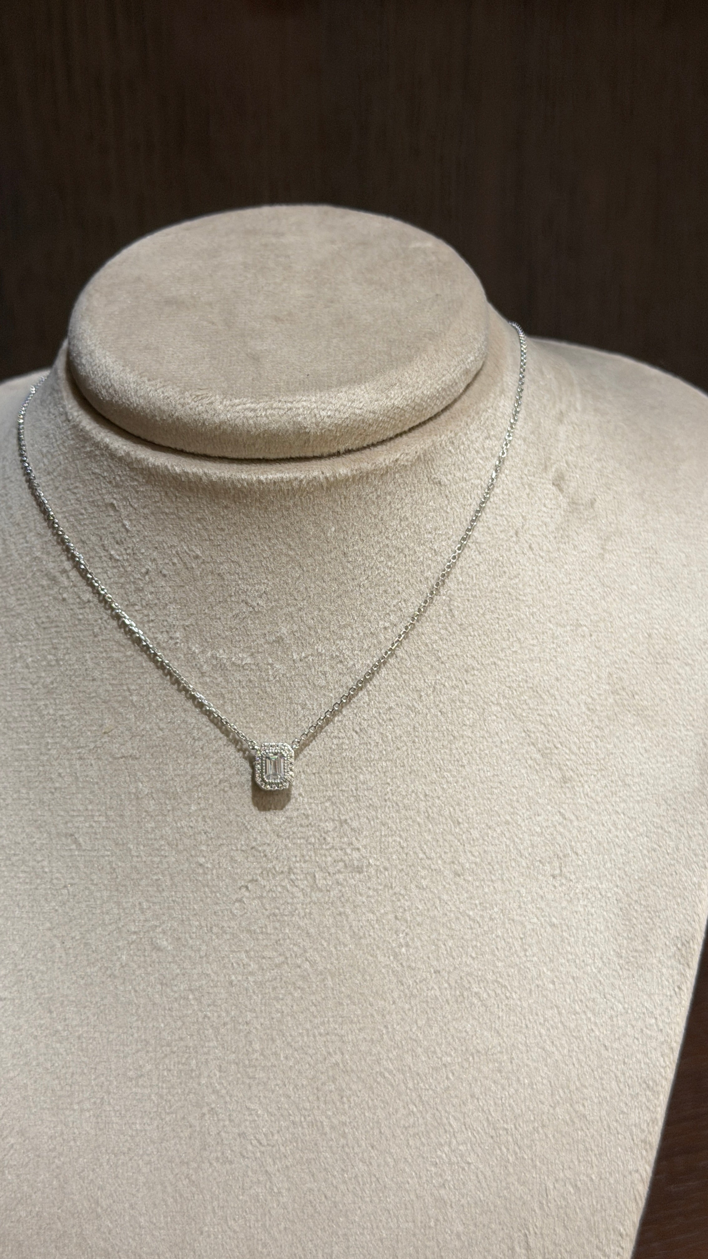 Square Zircon Necklace