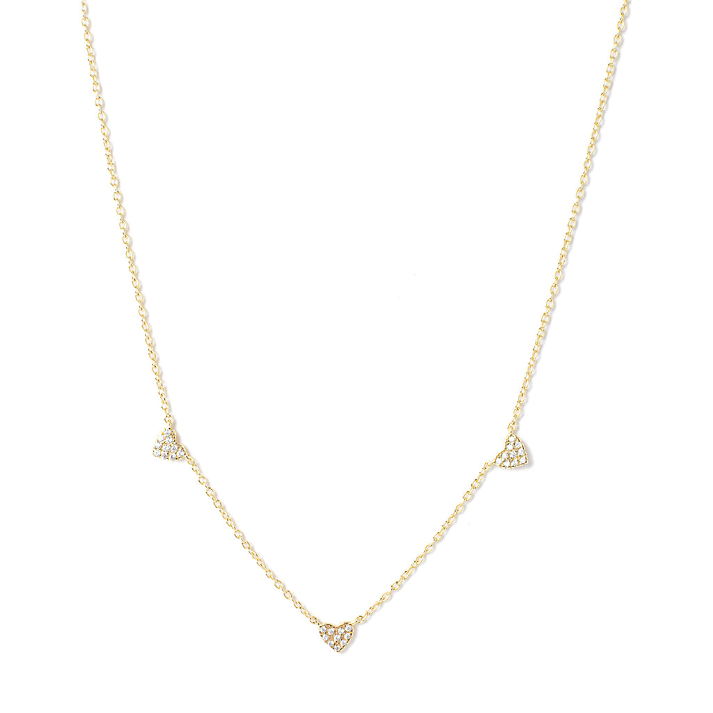 Gold hearts necklace
