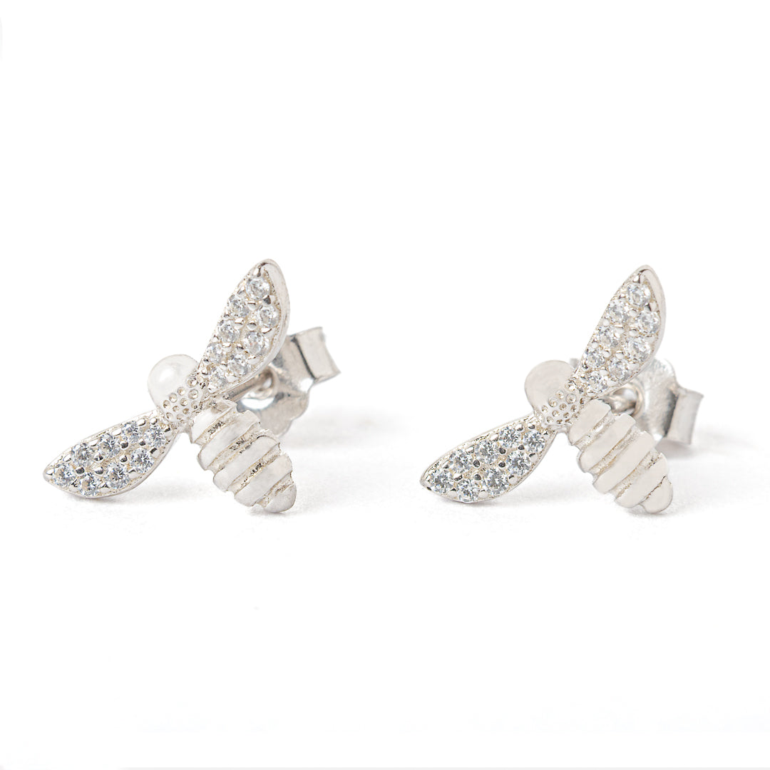 Dragonfly silver earring