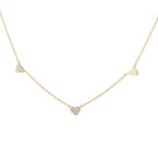 Gold hearts necklace