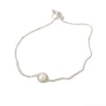 Silver pearl bracelet