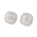 Square silver earring
