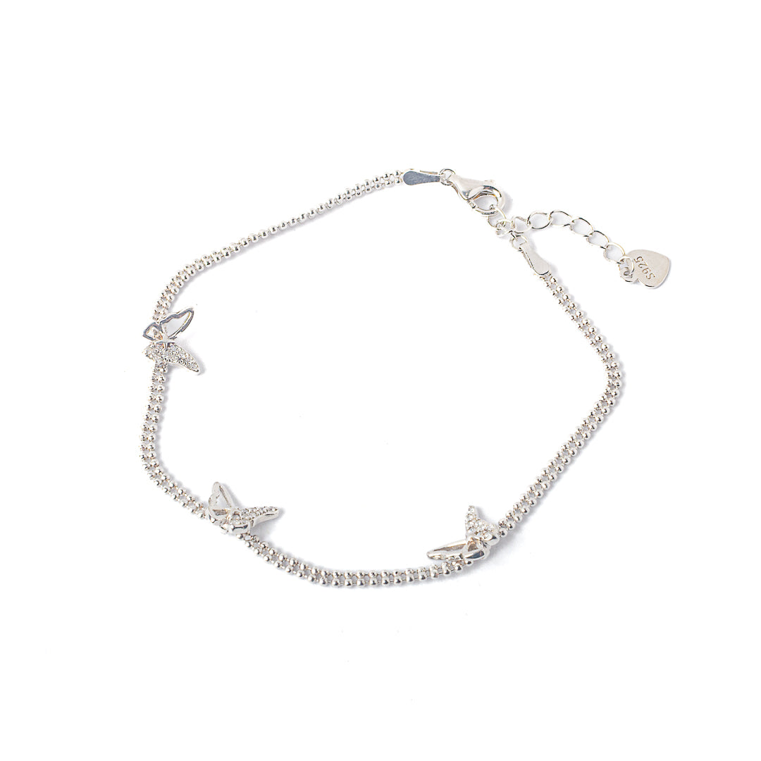 Butterfly silver bracelet