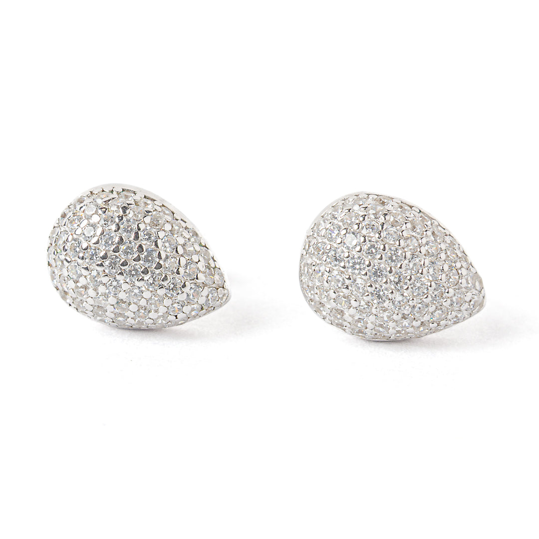 Drop silver earring
