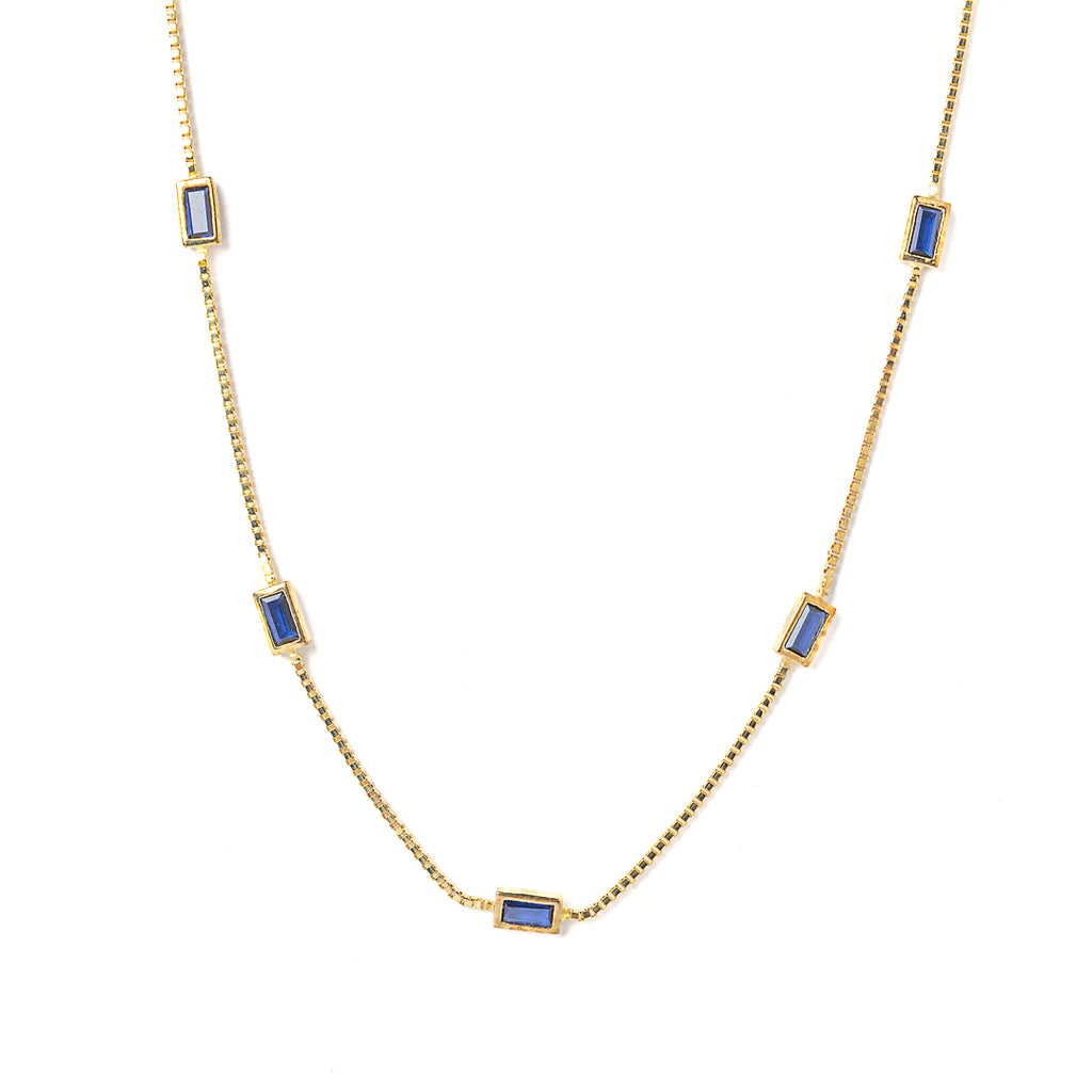 Multi blue necklace