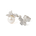 Butterfly pearl earring