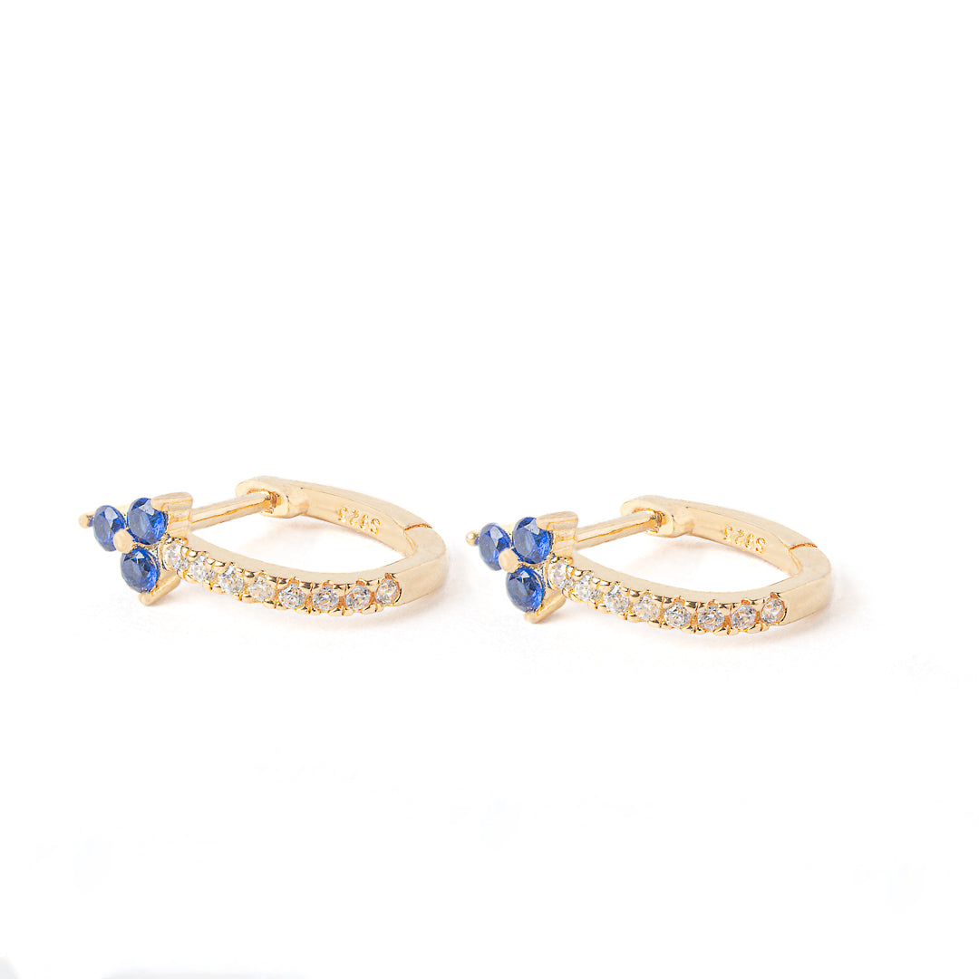 Blue flower earring