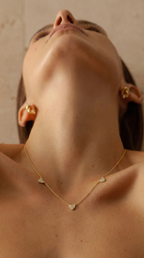 Gold hearts necklace