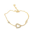 Heart gold bracelet