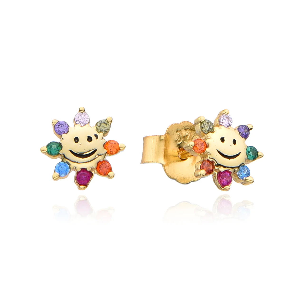 Happy Face Stud Earrings